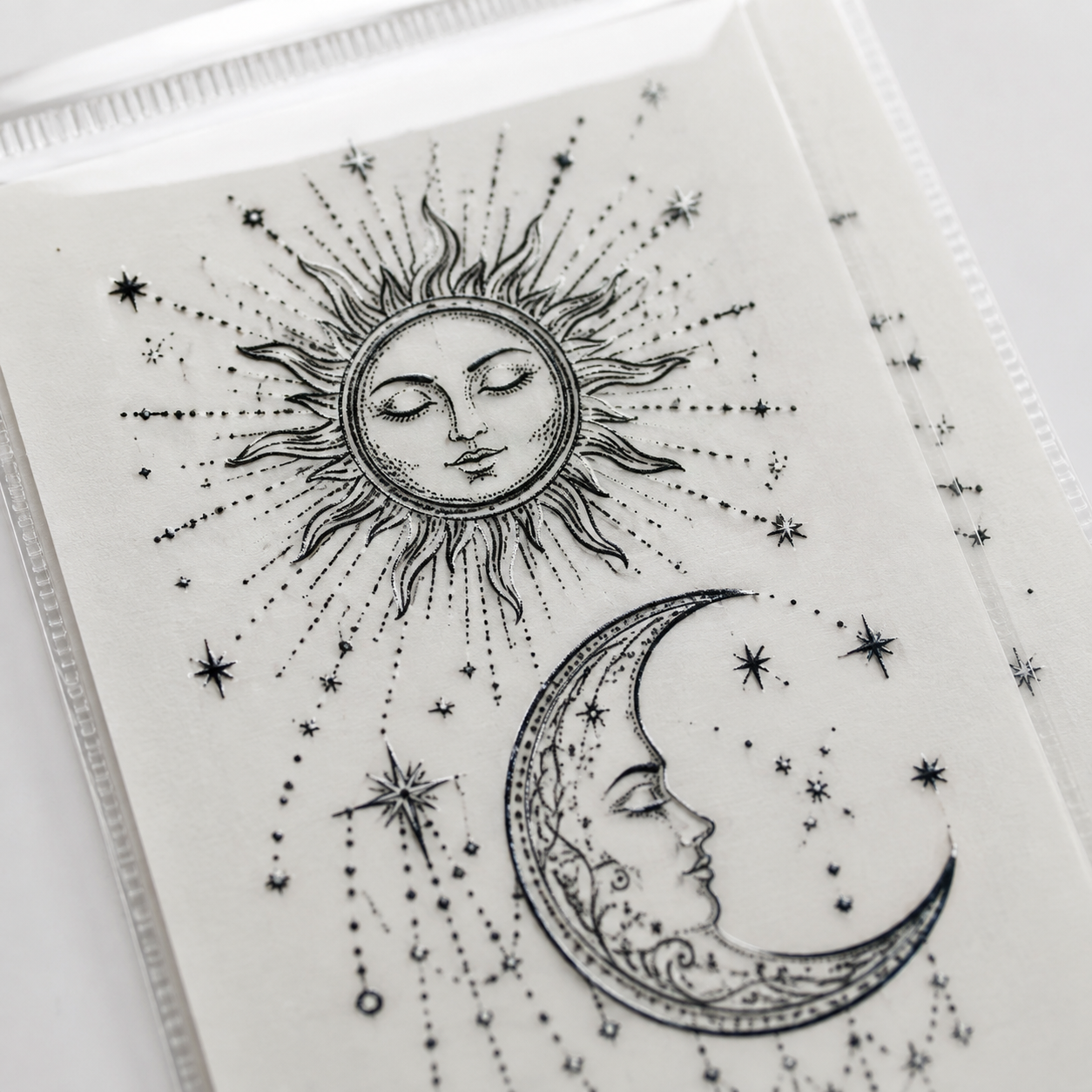 Sun and Moon Pair - detail view
