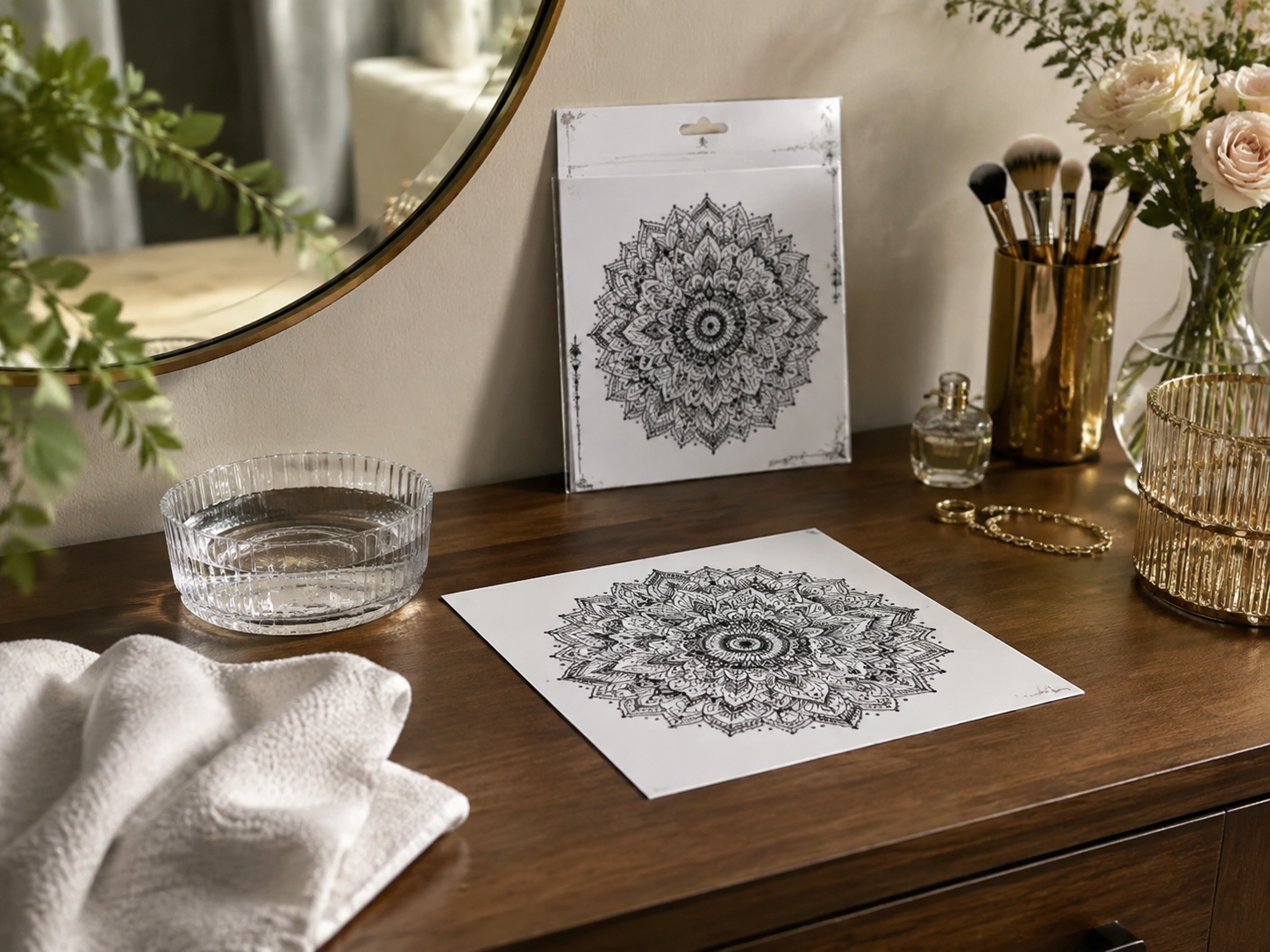 Chest Mandala Tattoo Sheet - context view