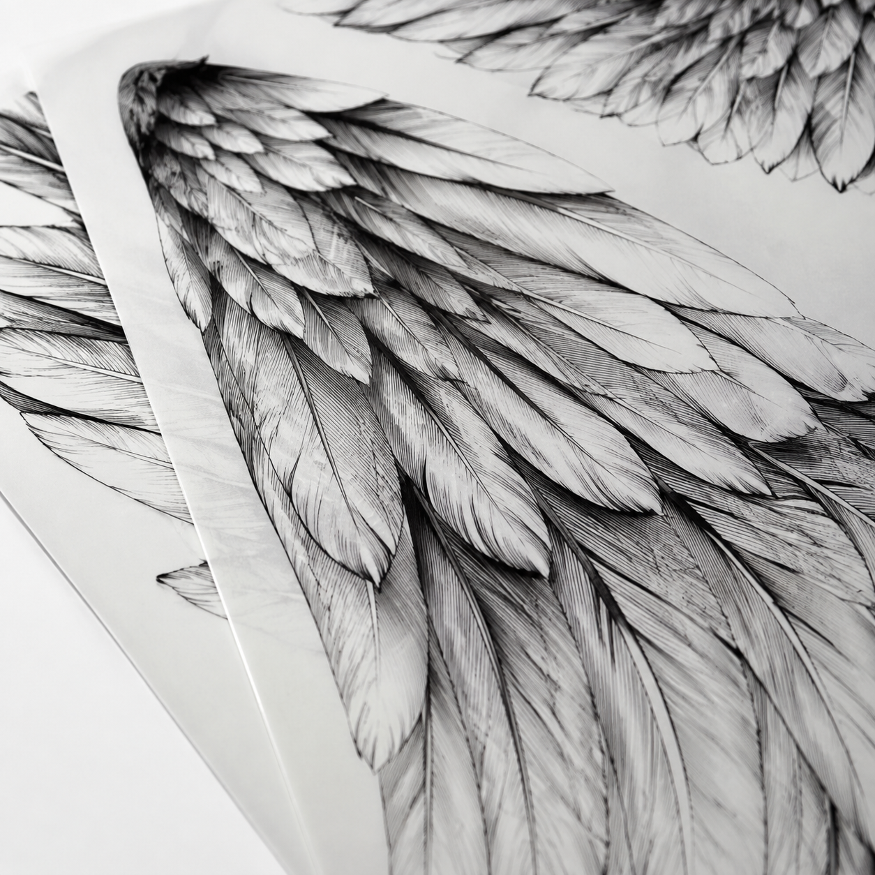 Full-Back Feathered Wing Sheet - detail view