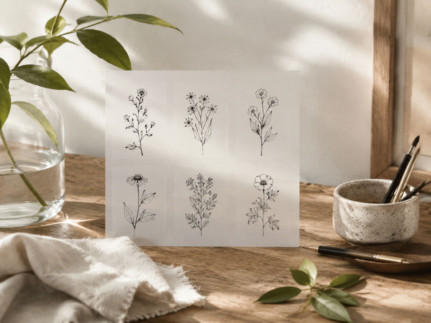 Delicate Line Botanical Set - context view