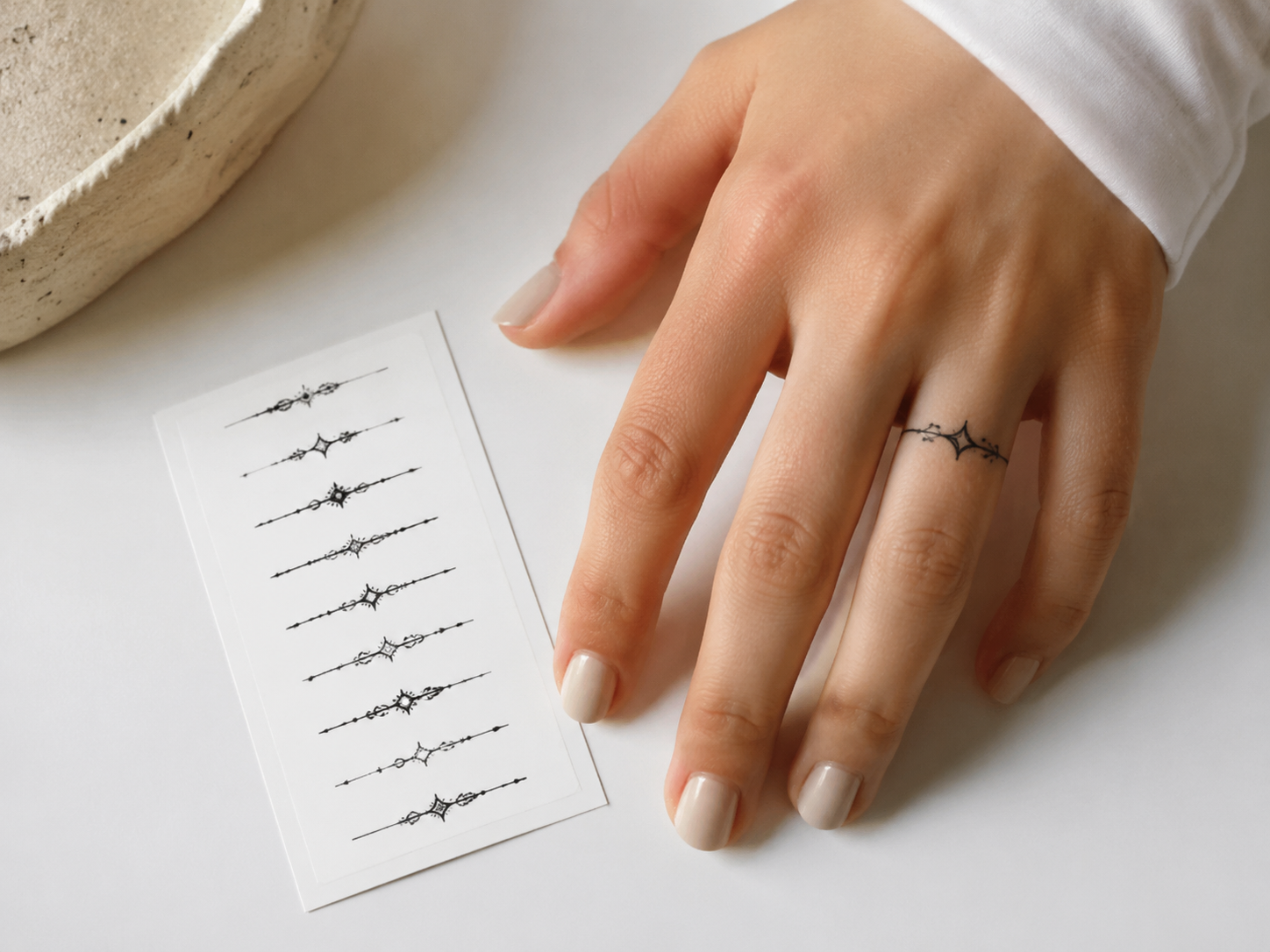 Fine Line Ring Tattoos - lifestyle view